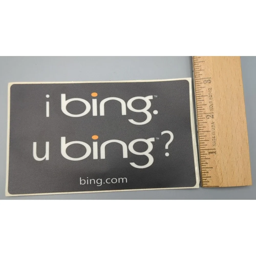 Microsoft Advertising Promo SWAG Search Engine Bing Sticker‎ Rare Pair